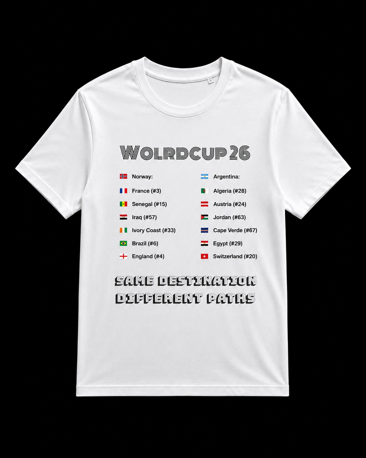 Même destination — flat tee